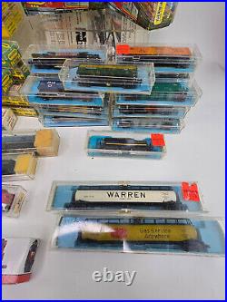 160 N Scale Train Lot (50+) Engines, Cars, Atlas, Mintrix, AHM Minitrains