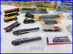 160 N Scale Train Lot (50+) Engines, Cars, Atlas, Mintrix, AHM Minitrains