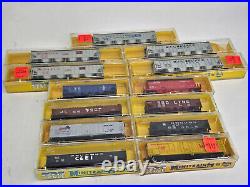 160 N Scale Train Lot (50+) Engines, Cars, Atlas, Mintrix, AHM Minitrains