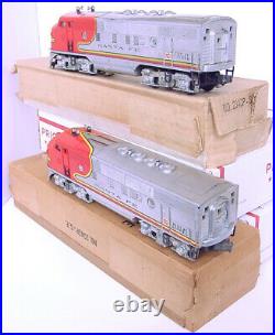1950 Lionel O Scale Santa Fe Gm F-3 Diesel Locomotive Set #2343p Boxed