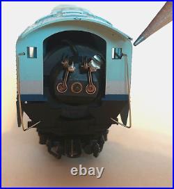 AHM Rivarossi 4-6-4 Hudson BLUE GOOSE Santa Fe HO scale 3460 Vtg Train