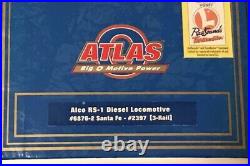 ATLAS O 3-RAIL With LIONEL TMCC SANTA FE ALCO RS-1 DIESEL ENGINE! O SCALE ZEBRA