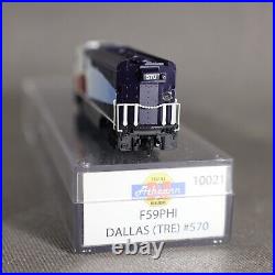 Athearn F59PHI #570 Dallas Trinity Railway Express Locomotive N Scale Working