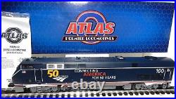 Atlas O Premier #30138044 Amtrak P42 Genesis Locomotive #100 Midnight Blue MINT