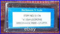 Bachmann N-Scale Jupiter Steam Loco. Engine #51174 + Tender #440, Model Trains