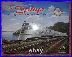 Con-Cor N-Scale Burlington Route Pioneer Zephyr Train 001-8731, Model Railroad