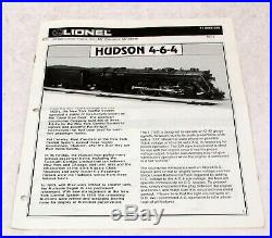 GB Lionel 6-18005 New York Central 1-700E 4-6-4 Scale Hudson Locomotive MINT OB