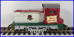 G Scale USA TRAINS MIGHTY MOE 20 TON Diesel Locomotive Merry Christmas Engine