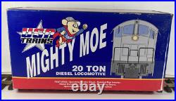G Scale USA TRAINS MIGHTY MOE 20 TON Diesel Locomotive Merry Christmas Engine
