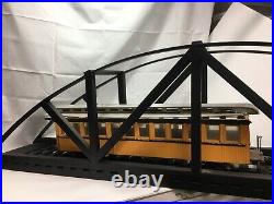 G scale 4-foot bridge with round top sides flat black Dubble 0 scale