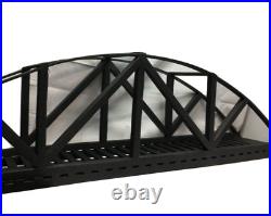 G scale 4-foot bridge with round top sides flat black Dubble 0 scale