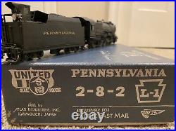 HO PFM United Scale Models Brass Pennsylvania 2-8-2 L-1 Steam Locomotive PRR