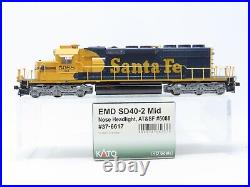 HO Scale KATO 37-6617 ATSF Santa Fe EMD SD40-2 Diesel #5088 DCC Ready