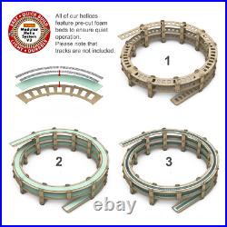 HO Scale Single Track Helix For Model Trains Radius 22 Height 12, 2.5 Levels
