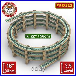 HO Scale Single Track Helix For Model Trains Radius 22 Height 16, 3.5 Levels