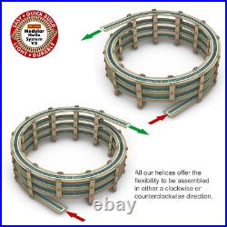 HO Scale Single Track Helix For Model Trains Radius 22 Height 16, 3.5 Levels