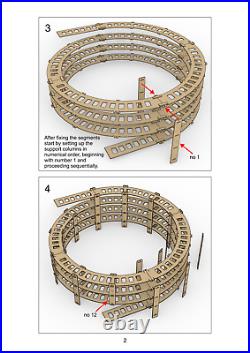 HO Scale Single Track Helix For Model Trains Radius 22 Height 16, 3.5 Levels