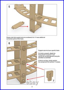 HO Scale Single Track Helix For Model Trains Radius 22 Height 16, 3.5 Levels