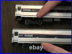 HO Scale Walthers Amtrak 85' Phase 4 Passenger Cars Lot of 5 and P42 Engine #44
