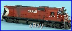 Ho Scale Bowser M636 Cp Rail #4735 DCC Equipped Non-sound Engine Weathered And D