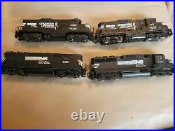 Ho scale norfolk southern locomotive lot of 4 with operation lifesaver