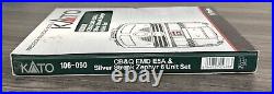 KATO N Scale #106-090 CB&Q EMD E5A & Silver Streak Zephyr 6 Unit Set NIB & Runs