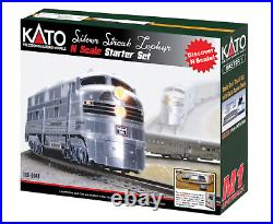 KATO N Scale Union Burlington Silver Streak Zephyr Starter Train Set 106-0041