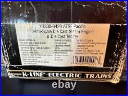 K-Line K3330-3420 ATSF Pacific Semi-Scale Steam Locomotive Engine