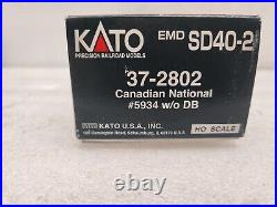Kato 37-2802 Canadian National Sd40-2 Ho Scale Locomotive C9/10 Vintage