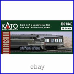 Kato N Scale EMD E7 A-A Set DC Both Powered New York Central 106-0440