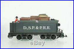 LGB G Scale DSP & PRR 2-6-0 Steam Engine and Tender Item 2028D Works Nice