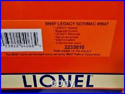 Lionel Legacy O Scale BNSF SD70MAC Diesel Locomotive -Highly Detailed-New w Box