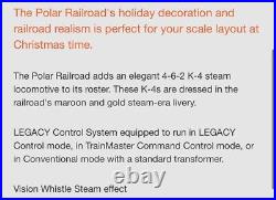 Lionel Legacy Polar Railroad K4 Engine Whistle Steam 6-11330! O Scale Christmas