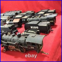 Lot of 11 Train engines, 11 tenders Ho Scale, Santa Fe, Baltimore and OHIO