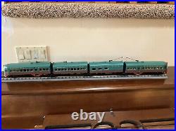 MTH O Scale Model Railroad Locomotive NorthShore Line Electroliner Four Car Set