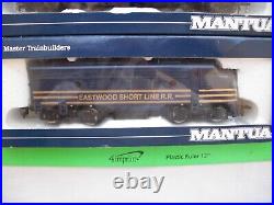 Mantua F7A Diesel Locomotive Engine and 6 Cars, Eastwood Short Line RR, HO Scale