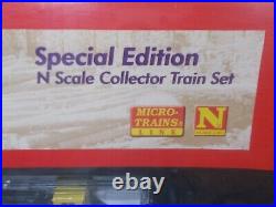 Micro Trains Log Car Train Set Locomotive-3 Log Cars-caboosen Scale