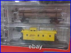 Micro Trains Log Car Train Set Locomotive-3 Log Cars-caboosen Scale