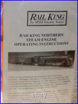 Mth Rail King 30-1140-1 Santa Fe 4-8-4 Northern Steam Engine Used Little O Scale