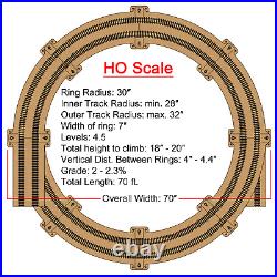 NEW! 30 Radius Helix For 28 30 32 Tracks (Best for HO scale)
