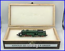 N Scale Arnold 2276 0-8-8-0 Green Locomotive Custom Wood Case