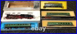 N Scale Arnold Rapido Steam Engine + 3 Passenger cars