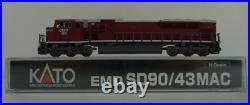 N Scale Kato CEFX SD90/43MAC Diesel Engine #123 with DCC Locomotive 176-5612