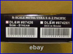 N Scale Metal Usra 4-6-2 Semi-stream Dl&w Pacific Model Power # 87426, New Nice