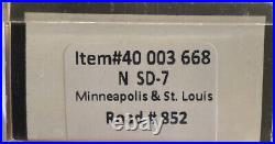 N scale atlas DCC ready SD7 locomotive MSL #852 Minneapolis & St. Louis