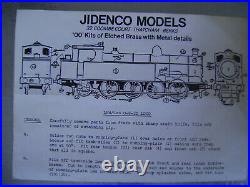 OO scale Jidenco Models LMS 0-8-2 Locomotive Brass Kit