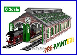 O Gauge Steam Era Engine House Kit (Long version, pre-painted) for Model Train