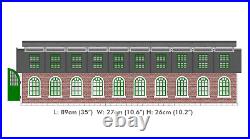 O Gauge Steam Era Engine House Kit (Long version, pre-painted) for Model Train