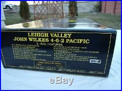 O SCALE WEAVER BRASS 3 RAIL LEHIGH VALLEY JOHN WILKES 4-6-2 LOCOMOTIVE WithSOUND