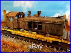 O Scale WEATHERED Locomotive. BETTER PHOTOS ADDED